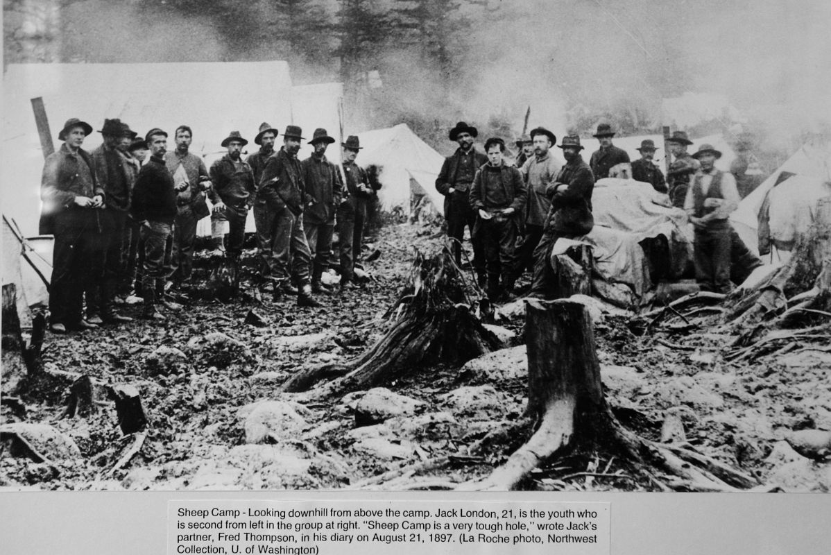 07E Jack London Photo At Sheep Camp In 1897 In Dawson City Yukon